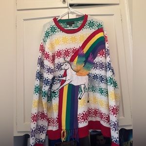 Rainbow Unicorn Holiday Sweater